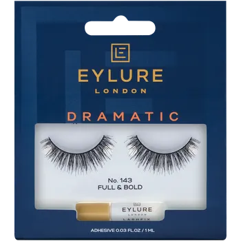 Umělé řasy Eylure Dramatic nalepovací řasy s lepidlem no. 143 dramatic, 1 bal.