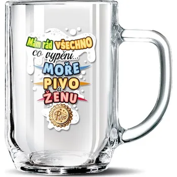 Sklenice Nekupto Dárkový půllitr - Mám rád všechno co vypění
