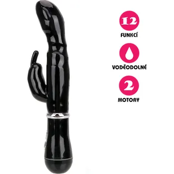 VšeNaSex.cz Gelový vibrátor Classic Rabbit černý
