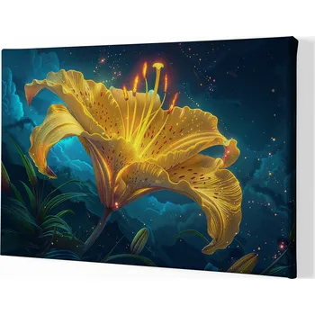 Obraz Obraz na plátně - Lilie, vesmírný kontakt FeelHappy.cz Velikost obrazu (šířka x výška): 40 x 30 cm