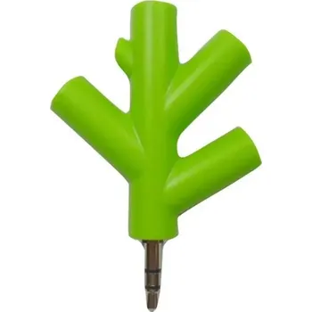 Sluchátka Rozbočovač na sluchátka | jack rozbočovač, 4 vstupy - Zelená