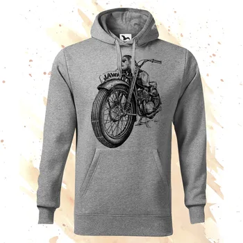 Dámská mikina Mikina - motorka Jawa Barva: Šedá (12), Velikost: XXL, Střih: Dámské