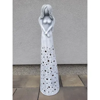 Zahradní dekorace Makra Anděl velký šedý 90 cm