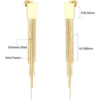 Náušnice Visací náušnice z nerezové oceli - 314G 14K