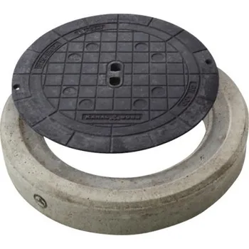 Kanalizační potrubí Wavin poklop 400mm, 12,5t, do šachtové roury, s betonovým rámem, litina