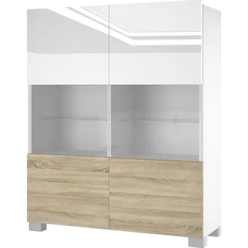 Komoda Komoda Belini bílý lesk / dub sonoma Imperium Belini 9 IMP KOM1/3/W/WDS/0/0