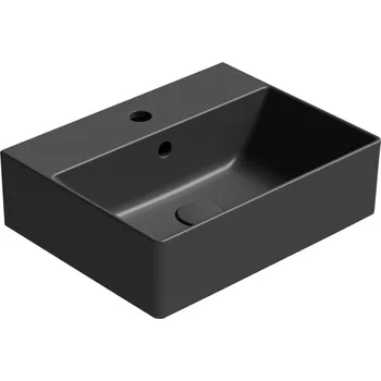 KUBE X keramické umyvadlo 45x35cm, černá mat
