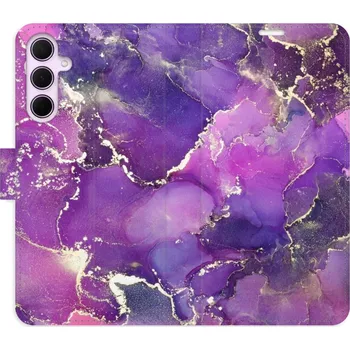 Pouzdro na mobilní telefon Flipové pouzdro iSaprio - Purple Marble - Samsung Galaxy A35 5G