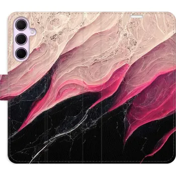 Pouzdro na mobilní telefon Flipové pouzdro iSaprio - BlackPink Marble - Samsung Galaxy A35 5G