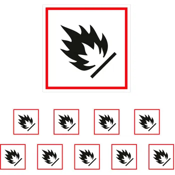 Walteco Symbol GHS 02 – HOŘLAVÉ 100x100mm, samolepka Množství: 10 ks