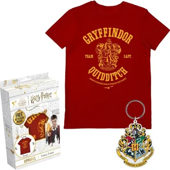 Pánské tričko Tričko v krabičce s přívěskem, Nebelvír, Harry Potter Velikost: M