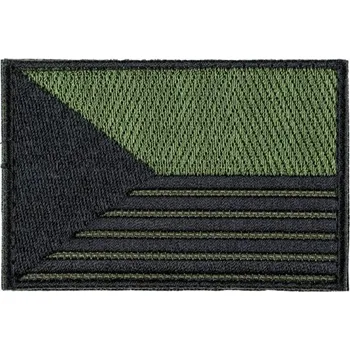 Nášivka Nášivka VLAJKA ČR PRUHY vodorovné velcro 7,5 x 5,5 cm ZELENÁ