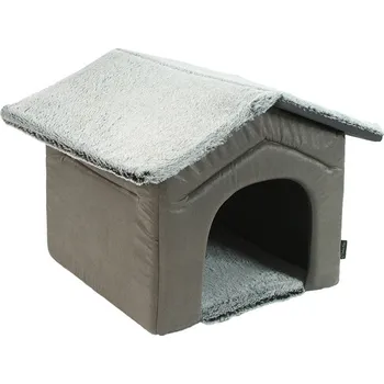 Pelíšek pro psa Bouda O´LALA PETS Royal šedá 44x41cm