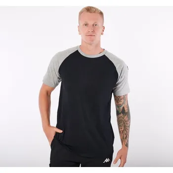 Pánské tričko Kappa LOGO CAFY triko černá/šedá S