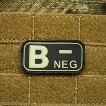 Příslušenství pro sportovní střelbu JACKETS TO GO Nášivka KREV B NEG plast GLOW IN THE DARK