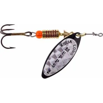 Umělá nástraha Rotační třpytka Mepps Aglia Long Rainbo Vel.2 7g Černá