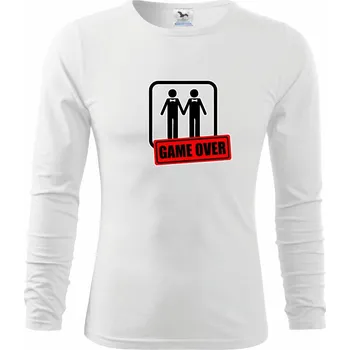 Pánské oblečení Bachelor Party - Game over (gay) - Triko s dlouhým rukávem FIT-T long sleeve - S ( Bílá )