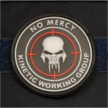Nášivka JACKETS TO GO Nášivka NO MERCY - KINETIC GROUP plast ČERNÁ