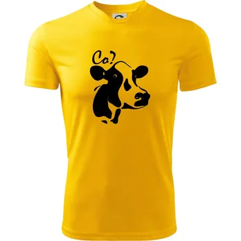 Chlapecké tričko Zmatená kráva - Dětské triko sportovní (dresovina) - 122 cm/6 let ( Žlutá )