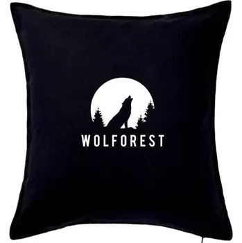 Polštář Wolforest - Polštář 50x50 - 50x50 - Pouze potah ( Černá )
