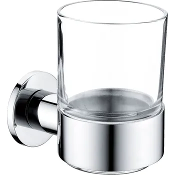 Držák na kartáček Novaservis Smile Držák na kartáčky, 97 × 85 mm, sklo, nerez ASM03