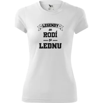 Dámské tričko Legendy se rodí v lednu - Dámské Fantasy sportovní (dresovina) - L ( Bílá )