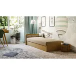 Postel Parys 90 Barva korpusu: Hnědá, látka: Alova 66, Varianty: Levá - úložný prostor