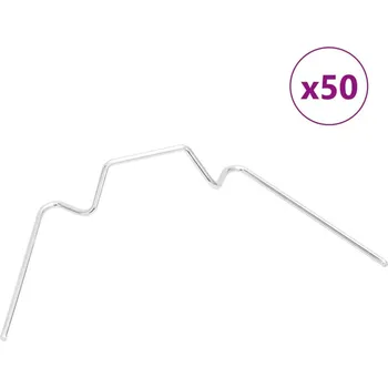 Skleník vidaXL Skleníkové klipy 50 ks typ W pozinkovaná ocel [4009384]