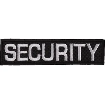 Nášivka NAVYS Nášivka SECURITY - ČERNÁ s bílou nití malá VELCRO