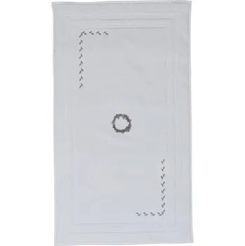 Koupelnová předložka Soft Cotton Soft Cotton Koupelnová předložka SEHZADE 50x90 cm Bílá / stříbrná výšivka - 8698642029538