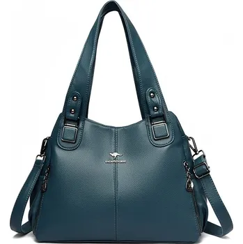 Dámská kožená kabelka FLY FF384 Barva: Modrá