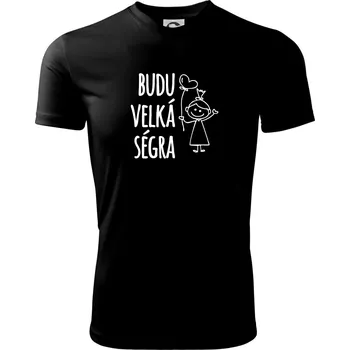 Budu velká ségra - Dětské triko sportovní (dresovina) - 146 cm/10 let ( Černá )