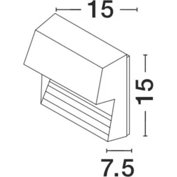 Venkovní osvětlení Nova Luce Venkovní nástěnné svítidlo KRYPTON tmavě šedé, LED 6W 3000K 32st. IP54