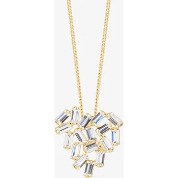 Náhrdelník Preciosa Pozlacený bižuterní náhrdelník Sugarheart, srdce s českým křišťálem Preciosa, krystal