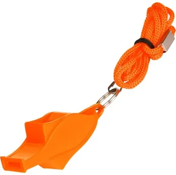 Píšťalka pro rozhodčího FOSCO Píšťalka HIGH PITCH s provázkem ORANŽOVÁ