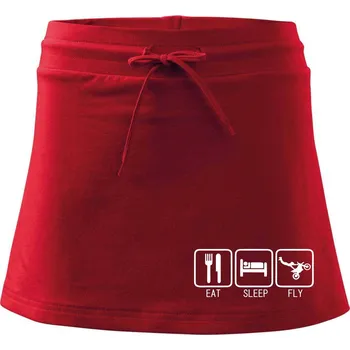 Dámská sukně Eat sleep Motocross - freestyle - Sportovní sukně - two in one - S ( Červená )