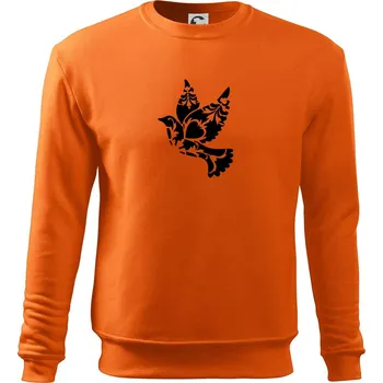 Pánská mikina Ptáček vzorovaný - Mikina Essential pánská - S ( Oranžová )