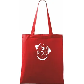 Labrador obrys - Taška bavlněná - 42 x 38 cm ( Červená )
