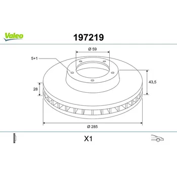 Brzdový kotouč Brzdový kotouč VALEO 197219