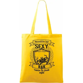 Nesnáším být sexy - Rak - Taška bavlněná - 42 x 38 cm ( Žlutá )