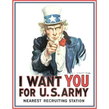 Plechová cedule Plechová cedule Uncle Sam I Want You