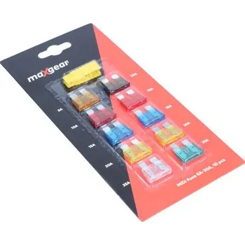 Autodílna BEZPIECZNIKI PŁYTKOWE MIDI ZESTAW 5A-30A KPL 10 SZT, 89-0017