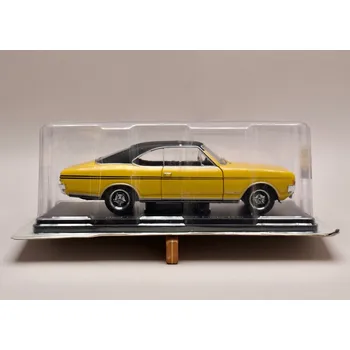 autíčko Opel Commodore A GS/E Coupe 1970 žlutá-černá střecha 1:24 Champion - Hachette