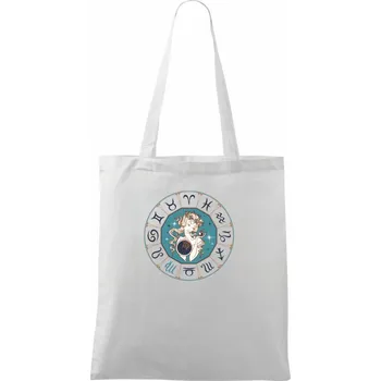 Nákupní taška Souhvězdí panna barevné - Taška bavlněná - 42 x 38 cm ( Bílá )