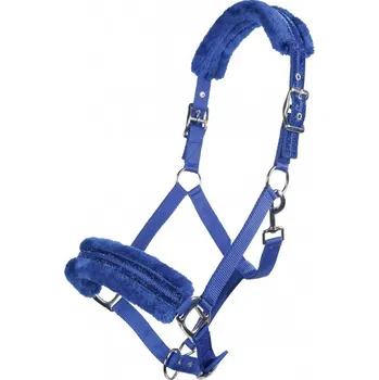 Ohlávka HKM Glitter s fleece podložením Červená COB