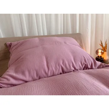 Povlečení Mušelínové povlečení růžová bio bavlna - 140x200 + 70x90 cm (standard)