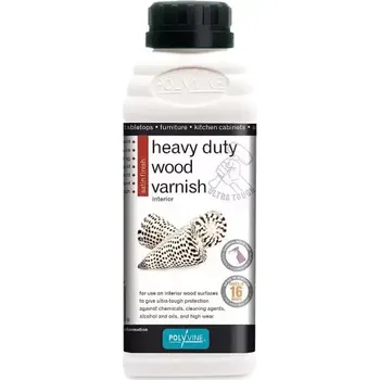 barva a nátěr na dřevo Heavy Duty Wood Varnish - odolný lak na interiérové dřevo 500 ml Satin