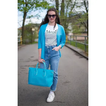 Kabelka Potri PF446 Italy barva: modrá-tyrkysová