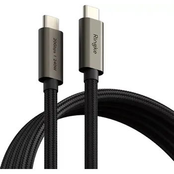 Datový kabel USB-C kabel Ringke RCC-20G20 USB 3.2 Gen 2x2 PD3.1 240W 20Gbps 2m černý