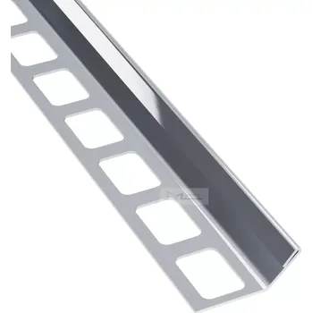 Stavební profil Kamenický roh profil Havos ukončovací lišta 10/250 nerez lesk (Profil pro kamenický roh nerez lesk 10/2,5m)